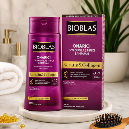 Bioblas Keratin & Collagen Shampoo, 360ml