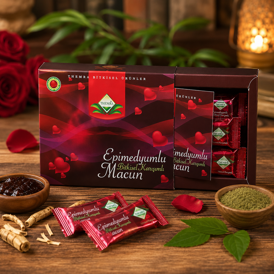 Original Themra Epimedium Herbal Blend Macun 12 Sachets | Imported from Turkey | Premium Herbal Paste